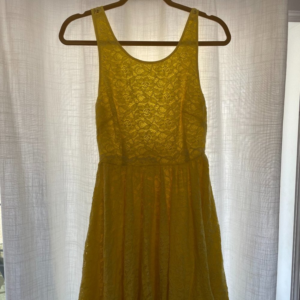 Urban Outfitters Pins & Needles Yellow Lace Dress